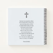 Blue Floral Viering van het leven Uitvaart Gastenb Notitieboek (Achterkant)