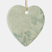 Blue Floral Vine Wedding Keramisch Ornament (Rechts)