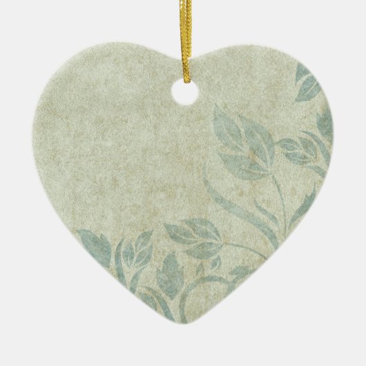 Blue Floral Vine Wedding Keramisch Ornament (Voorkant)