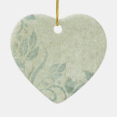 Blue Floral Vine Wedding Keramisch Ornament (Achterkant)