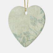 Blue Floral Vine Wedding Keramisch Ornament (Links)