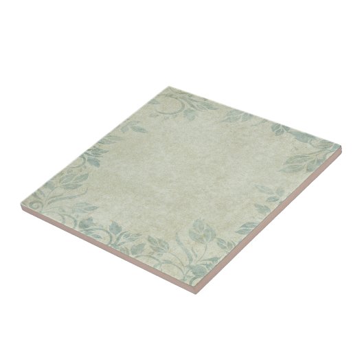 Blue  Floral Vine Wedding Tegeltje (Zijkant)