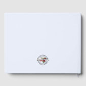 Blue Floral Virgin Mary Memorial Funeral Gastenboek (Achterkant)