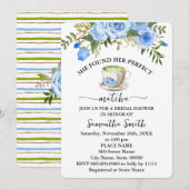 Blue Floral vond haar perfecte matcha Vrijgezellen Kaart (Voorkant / Achterkant)