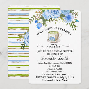 Blue Floral vond haar perfecte matcha Vrijgezellen Kaart