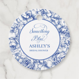 Blue Floral Vrijgezellenfeest Favoriet Tags Bedankjes Labels