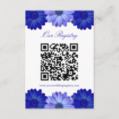 Blue Floral Vrijgezellenfeest Registry Informatiekaartje (Voorkant)