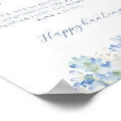 Blue Floral Vrijgezellenfeest Ring Hunt Poster (Hoek)