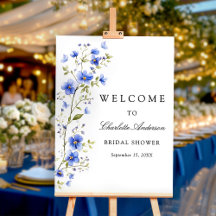 Blue Floral Vrijgezellenfeest Welkom