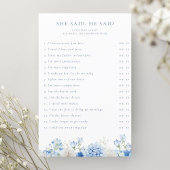 Blue Floral Vrijgezellenfeest zei ze