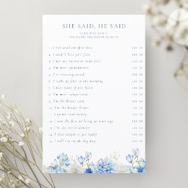 Blue Floral Vrijgezellenfeest zei ze