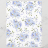 Blue Floral waar waren we Vrijgezellenfeest spel (Achterkant)