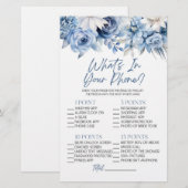Blue Floral Wat Is In Telefoon Vrijgezellenfeest S Briefpapier (Voorkant / Achterkant)
