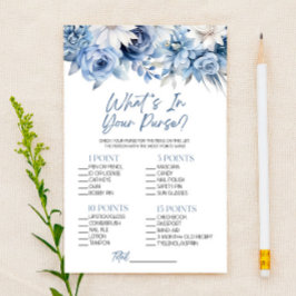 Blue Floral Wat zit er in Purse Vrijgezellenfeest  Briefpapier