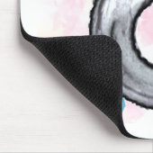 Blue Floral Watercolor Letter C Muismat (Hoek)