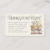 Blue Floral Waterverf Books for Baby Kaart Visitekaartje (Voorkant)