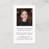 Blue Floral Waterverf Key Real Estate Agent Visitekaartje (Achterkant)