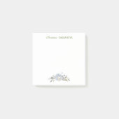  Blue Floral Waterverf op maat Post-it® Notes (Voorkant)