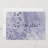 Blue Floral Waterverf Save the Date (Voorkant)