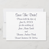 Blue Floral Waterverf Save the Date (Achterkant)