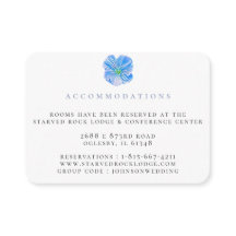 Blue Floral Wedding Accomodations Enclosure Kaart