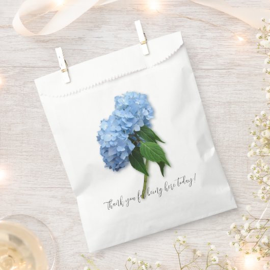Blue Floral Wedding Bedankt Bericht Bedankzakje (Geknipt)
