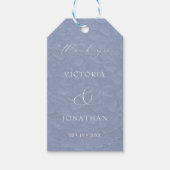 Blue Floral Wedding Bedankt Cadeaulabel (Voorkant)