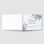Blue Floral Wedding Gastenboek (Volledig)