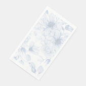 Blue Floral Wedding Guest Towels for Table Servet (Hoek)