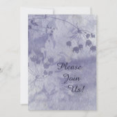Blue Floral Wedding Invitation Kaart (Voorkant)