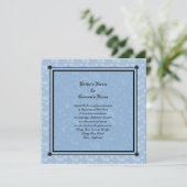 Blue Floral Wedding Invitations by Molly Harrison Kaart (Staand voorkant)