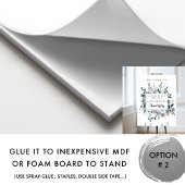 Blue Floral Wedding Jubileum Welcome Sign Poster