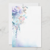 Blue Floral Wedding Kaart (Achterkant)