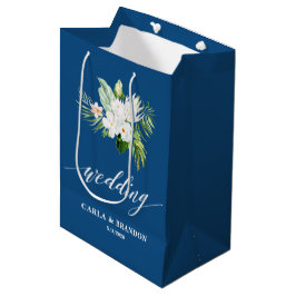 Blue Floral Wedding Medium Cadeauzakje