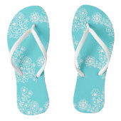 Blue Floral Wedding Reception Teenslippers (Voetbed)