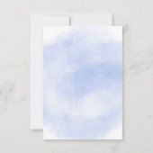 Blue Floral Wedding RSVP Cards (Achterkant)