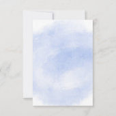 Blue Floral Wedding RSVP Cards Kaartje (Achterkant)