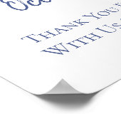 Blue Floral Wedding Welcome Poster (Hoek)