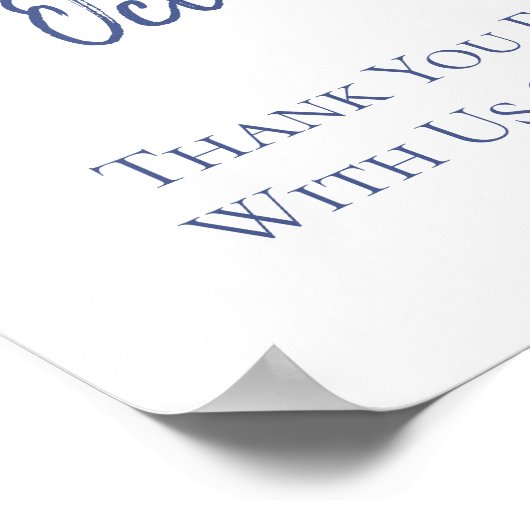 Blue Floral Wedding Welcome Poster (Hoek)