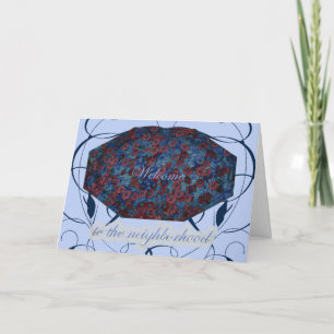 Blue Floral Welkom bij de nabuurschapskaart Aankondiging