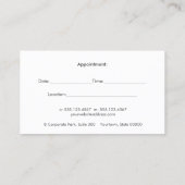 Blue Floral Wellness & Holistic Health Appointment Afsprakenkaartje (Achterkant)