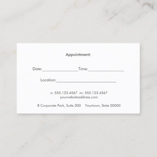 Blue Floral Wellness & Holistic Health Appointment Afsprakenkaartje (Achterkant)