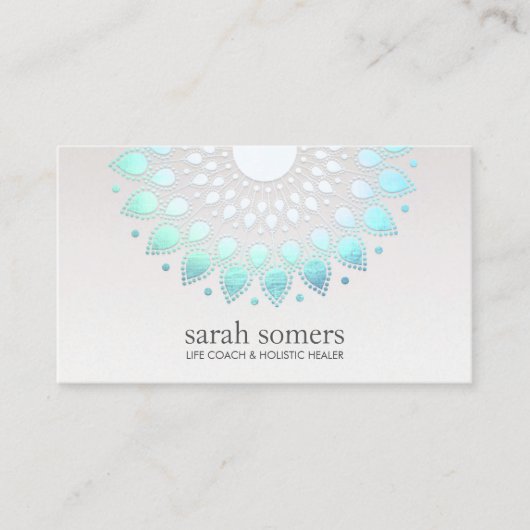 Blue Floral Wellness & Holistic Health Appointment Afsprakenkaartje (Voorkant)