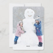 Blue Floral Whimsy 2 Photo Flat Feestdagenkaart (Achterkant)