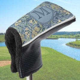 Blue Floral William Morris Custom Initiaal Dames Golfheadcover