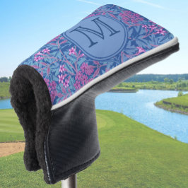 Blue Floral William Morris Custom Initiaal Dames Golfheadcover