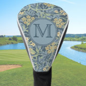 Blue Floral William Morris Custom Initiaal Dames Golfheadcover
