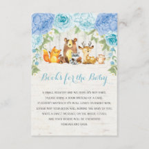 Blue Floral Woodland Forest Dieren Boekaanvraag