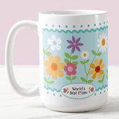 Blue Floral World's Best Mom Moederdag Koffiemok
