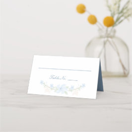 Blue Floral Wreath Place Card Plaatskaartje